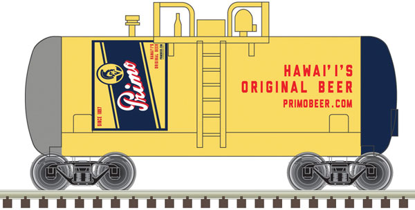 Atlas Beer Can Tank Car - Ready to Run -- Primo 1963 (yellow, blue, red) - ATL50005640