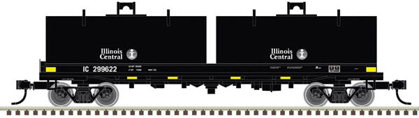 Atlas Cushion Coil Car with Round Hoods - Ready to Run - Master(R) -- Illinois Central 299608 (black, white) - ATL50005720