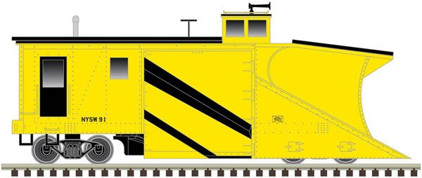 Atlas Russell Snow Plow - Ready to Run - Master(R) -- New York, Susquehanna & Western 91 (yellow, black) - ATL50005877