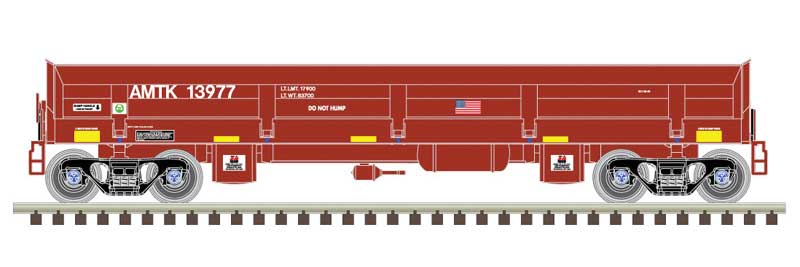 Atlas N Difco Side-Dump Car - Ready-to-Run - Master(R) -- Amtrak 13973 (Boxcar Red)