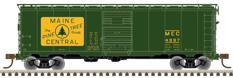 Atlas N 1932 ARA 40' Steel Boxcar - Ready to Run - Master(R) -- Maine Central 4997 (green, yellow) - ATL50006087