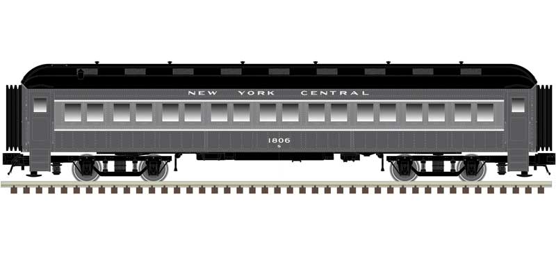 Atlas N ACF Heavyweight 60' Coach - Ready to Run -- New York Central #2080 (Two-Tone Gray) - ATL50006237