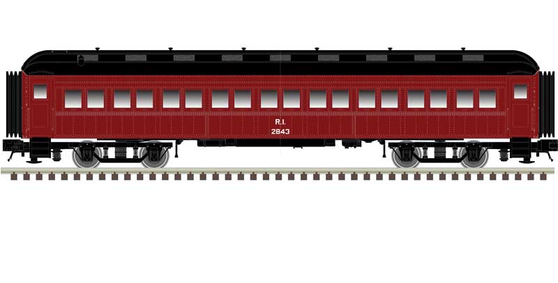 Atlas N ACF Heavyweight 60' Coach - Ready to Run -- Rock Island #2845 (red, black) - ATL50006239
