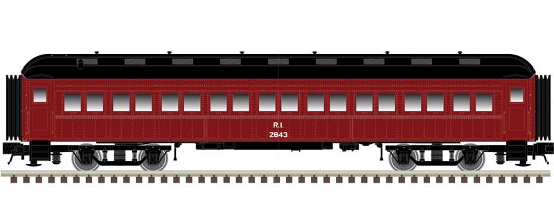 Atlas N ACF Heavyweight 60' Coach - Ready to Run -- Rock Island #2848 (red, black) - ATL50006240
