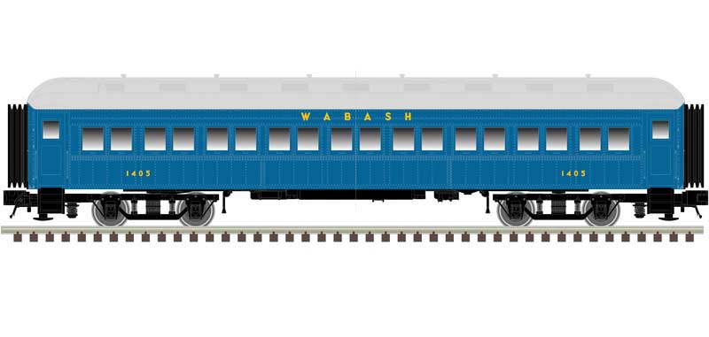 Atlas N ACF Heavyweight 60' Coach - Ready to Run -- Wabash #1405 (blue, gray) - ATL50006252