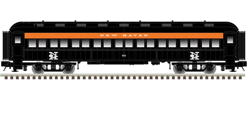 Atlas N ACF Heavyweight 60' Coach - Ready to Run -- New Haven #8113 (black, orange, white) - ATL50006258