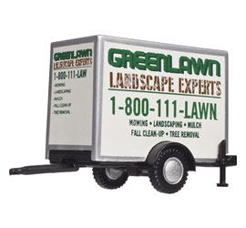 Atlas HO STANDARD BOX TRAILER - GREEN LAWN LANDSCAPING - ATL60000097
