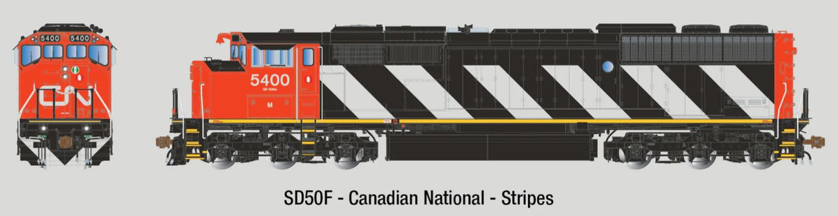 Aurora Miniatures HO GMDD SD50F CN (Stripes) 5400 DCC / Sound