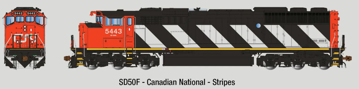Aurora Miniatures HO GMDD SD50F CN (Stripes) 5443 DCC / Sound