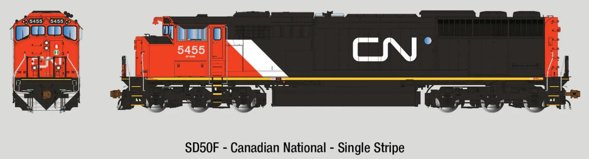 Aurora Miniatures HO GMDD SD50F CN (Single Stripe) 5455 DCC / Sound