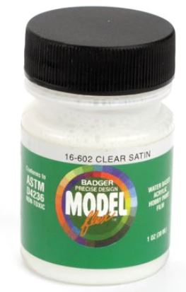 Badger Airbrush Modelflex Paint - 1oz -- Clear Satin - BAD16602