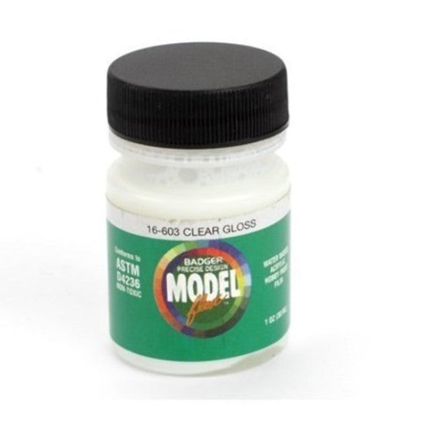 Badger Airbrush Modelflex Paint - 1oz -- Clear Gloss - BAD16603