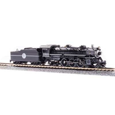 Broadway Limited 10402 N USRA 4-6-2 Heavy Pacific - Standard DC - Stealth -- Atlantic Coast Line #1523 (black, graphite, white)