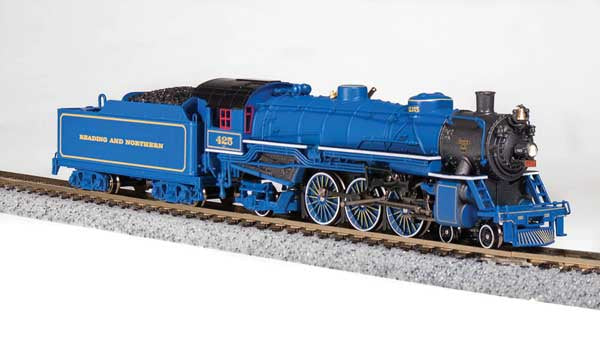 Broadway Limited 10413 N USRA 4-6-2 Heavy Pacific - Standard DC - Stealth -- Reading, Blue Mountain & Northern #425 (2007-2015, blue, graphite)