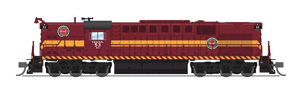 Broadway Limited Alco RSD15 - Sound and DCC - Paragon4(TM) -- Duluth, Missabe & Iron Range #53 (maroon, broad yellow stripe) - BLI6617
