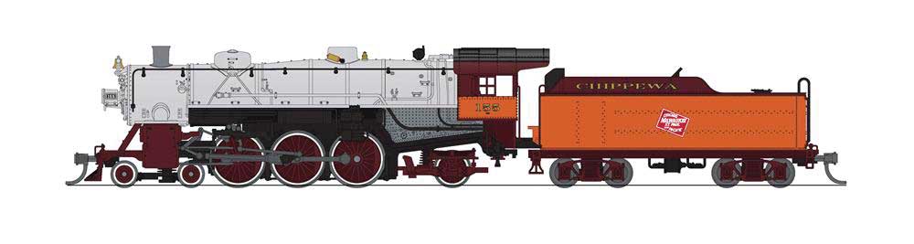 Broadway Limited N, 4-6-2 Light Pacific Chippewa Svc Prgn4 MILW 197 - BLI6943