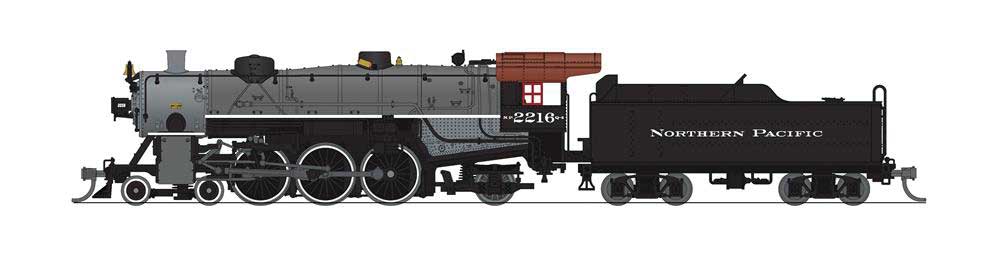 Broadway Limited N, 4-6-2 Light Pacific Gray Boiler Paragon4 NP2216 - BLI6944