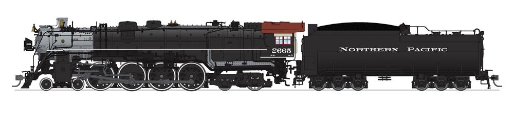 Broadway Limited HO, A-3 4-8-4, Black Boiler, Paragon 4, NP #2665 - BLI6961