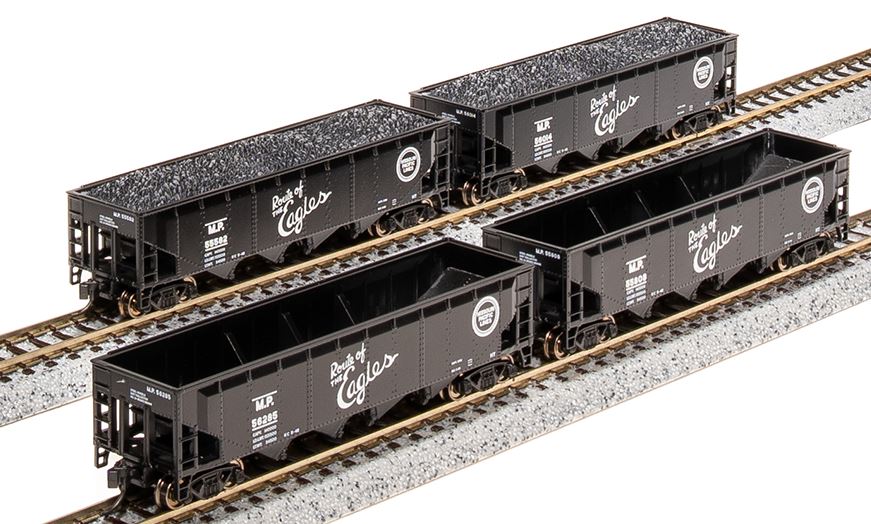 Broadway Limited N ARA 70-Ton Quad Hopper, MP, Route of the Eagles, 4-pack - BLI7430