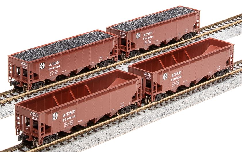 Broadway Limited N ARA 70-Ton Quad Hopper, ATSF, 4-pack, N (Fantasy Paint Scheme) - BLI7433