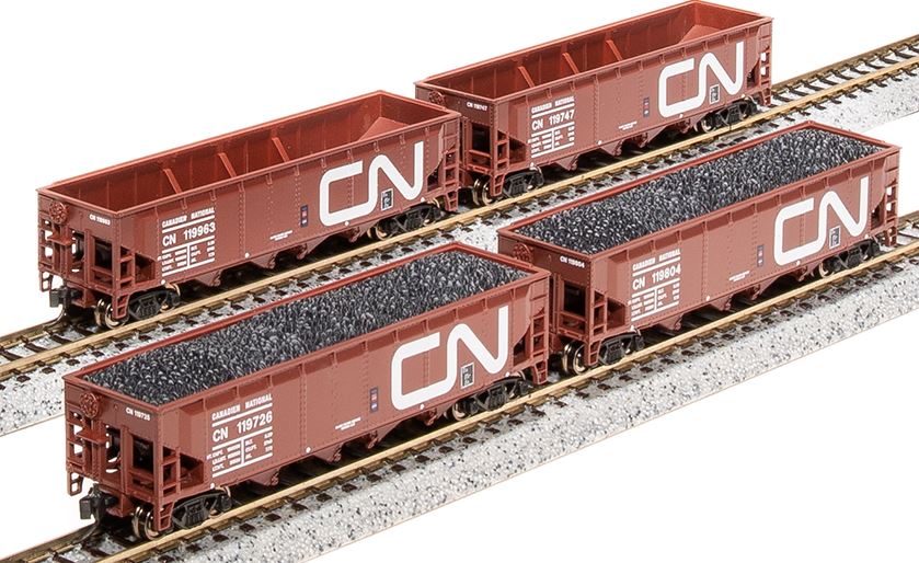 Broadway Limited N ARA 70-Ton Quad Hopper, CN, 4-pack, N (Fantasy Paint Scheme) - BLI7434