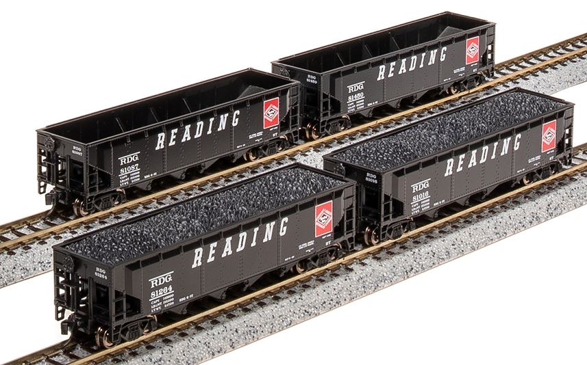 Broadway Limited ARA 70-Ton Quad Hopper, RDG, 4-pack, N (Fantasy Paint Scheme) - BLI7436