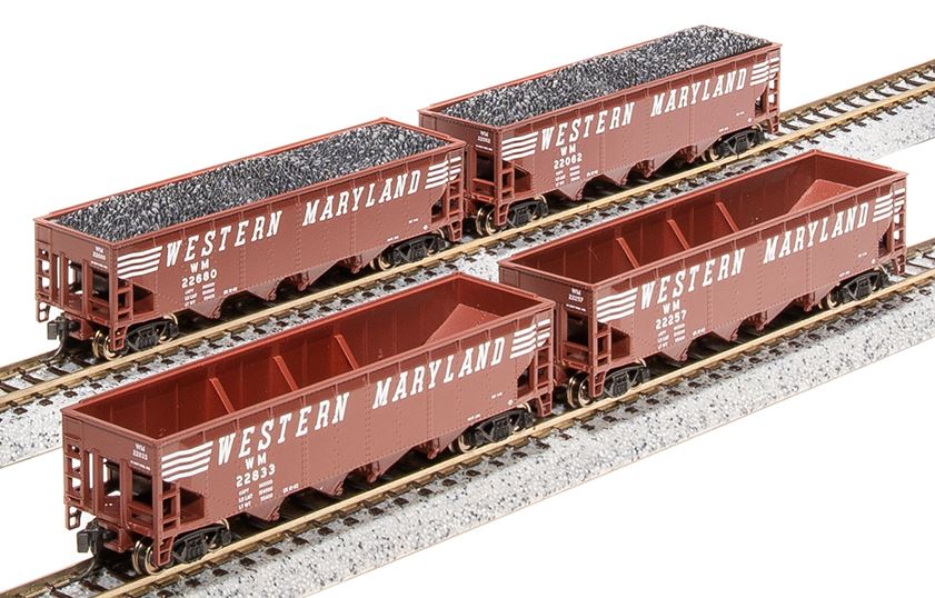 Broadway Limited N ARA 70-Ton Quad Hopper, WM, 4-pack, N (Fantasy Paint Scheme) - BLI7439
