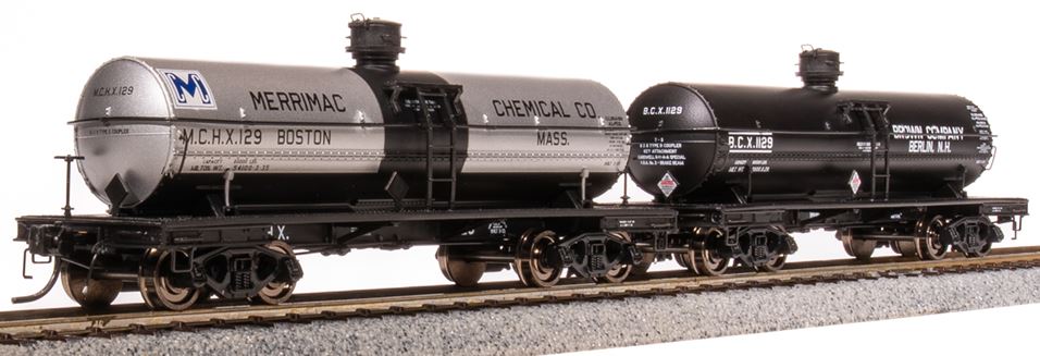 Broadway Limited HO, 6000 Gallon Tank, 1940s 2pk A, Merrimac, Brown - BLI7660