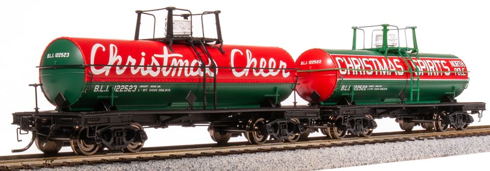 Broadway Limited HO, 6000 Gallon Tank, Christmas Paint Scheme, 2pk - BLI7679