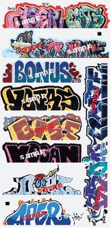 Blair Line Mega Set Modern Tagger Graffiti Decals -- #13 pkg(10) - BLS1262