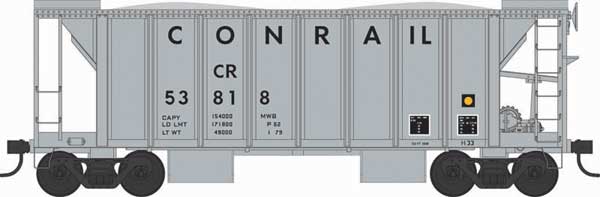 Bowser HO 70-Ton 2-Bay Ballast Car, CR Gray #53880 - BOW43100