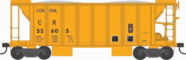 Bowser HO 70-Ton 2-Bay Ballast Car, CR Yellow #52651 - BOW43102