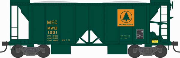 Bowser HO 70-Ton 2-Bay Ballast Car, MEC #1004 - BOW43115