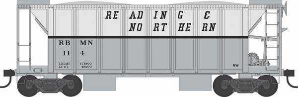 Bowser HO 70-Ton 2-Bay Ballast Car, RNRX #114 - BOW43124
