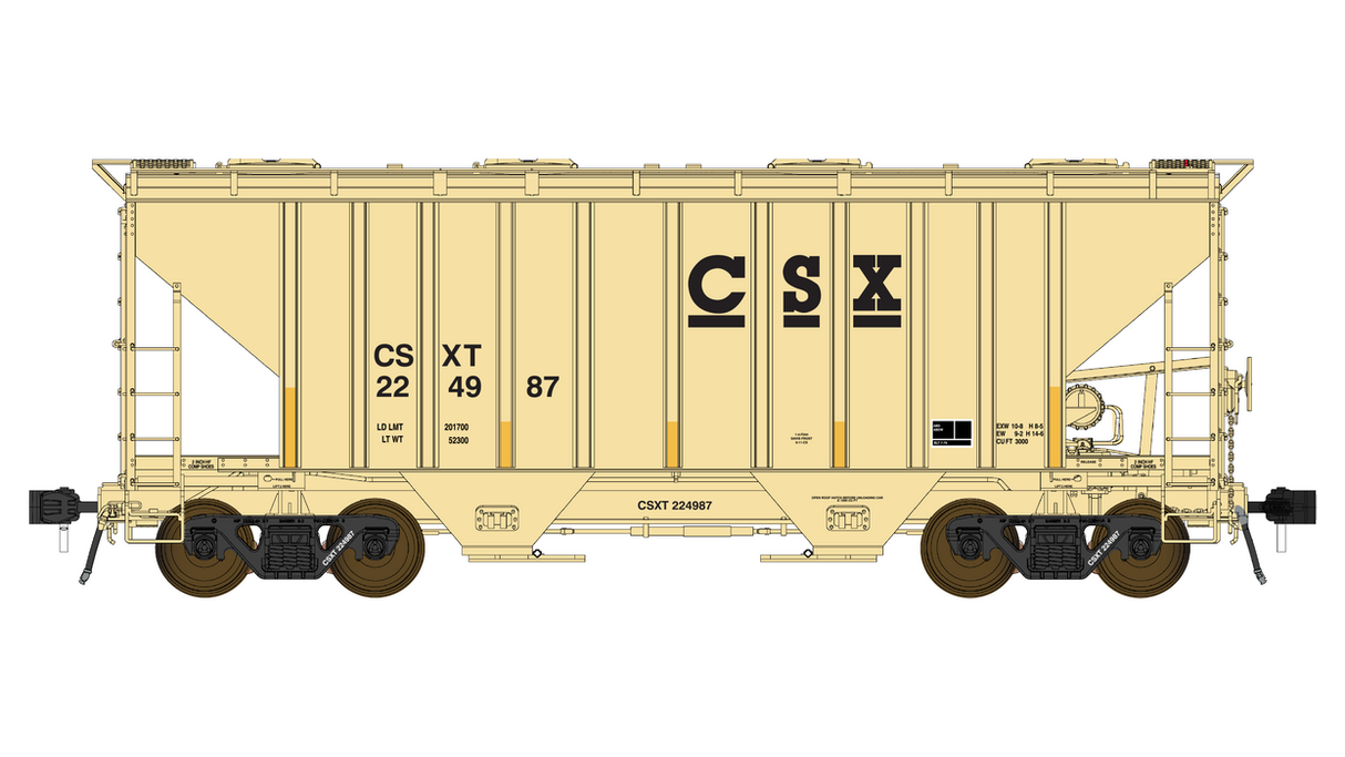 Class One Model Works PS 3000CD Two-Bay Hopper Car - CSX CSXT 224861