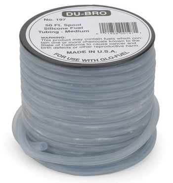 Dubro 197 Silicone Fuel Blue Tubing, Medium, Sold Per Foot - DUB197