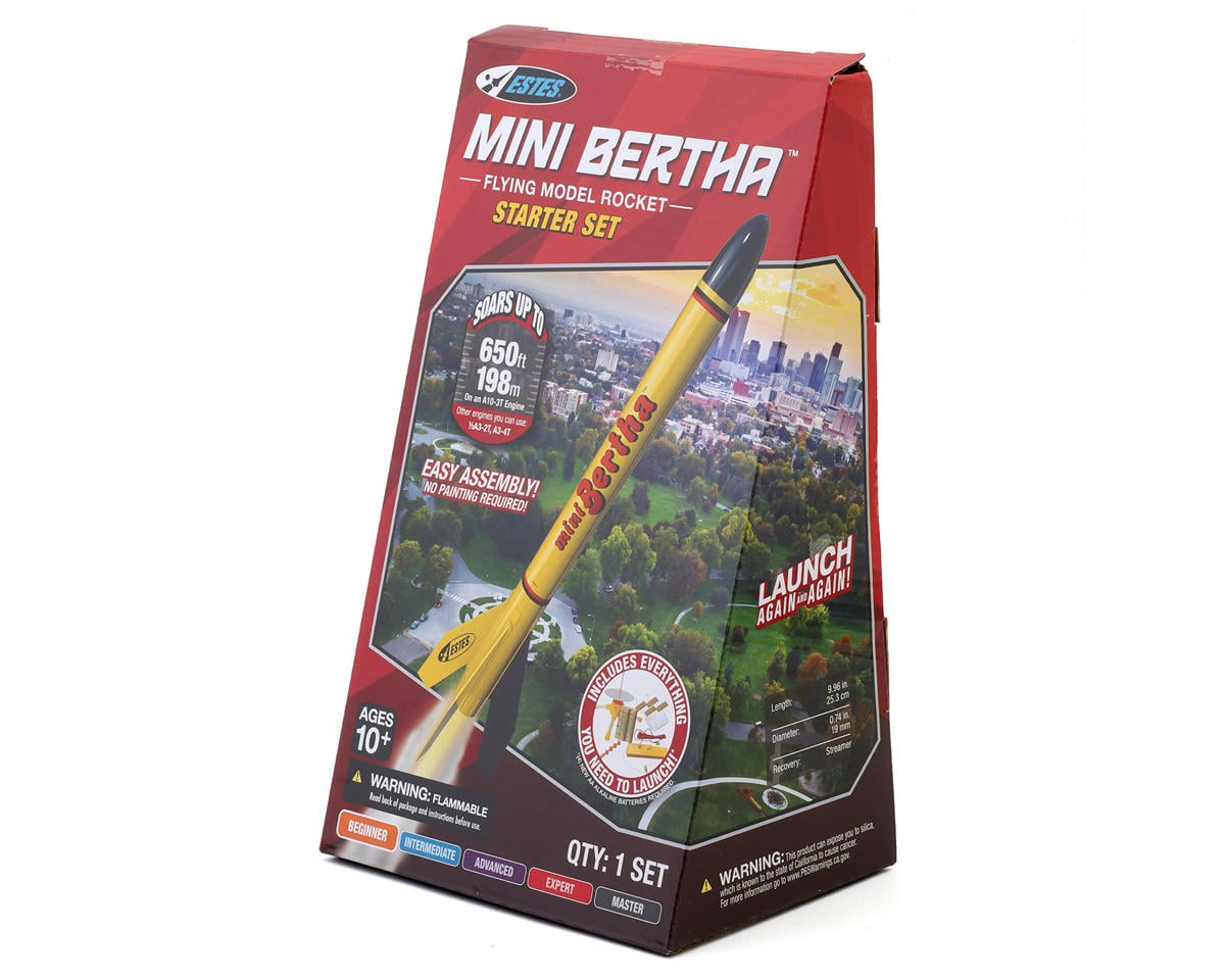 Estes Mini Bertha Flying Model Rocket Starter Set