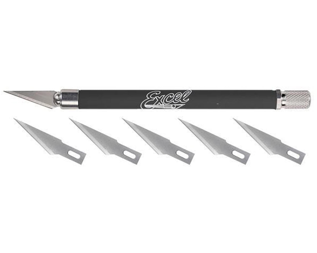 Excel K18 Cushion Grip Hobby Knife w/(5) #11 Double Honed Blades