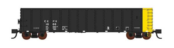 Fox Valley Models Pullman-Standard Coal Gondola 6-Pack - Ready to Run -- Cajon Electric Power CEPX Set No. 3 (black, yellow) - FVM83507