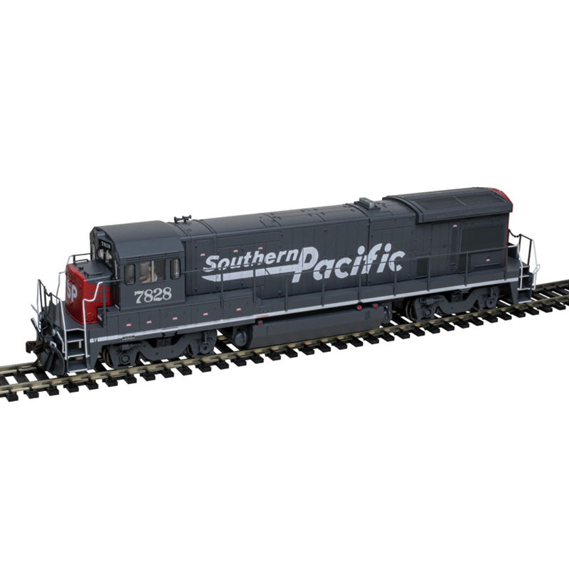 GE B30-7 Low Nose - Standard DC - Master(R) Silver -- Southern Pacific (SP) #7863 (gray, red, white, Speed Lettering)