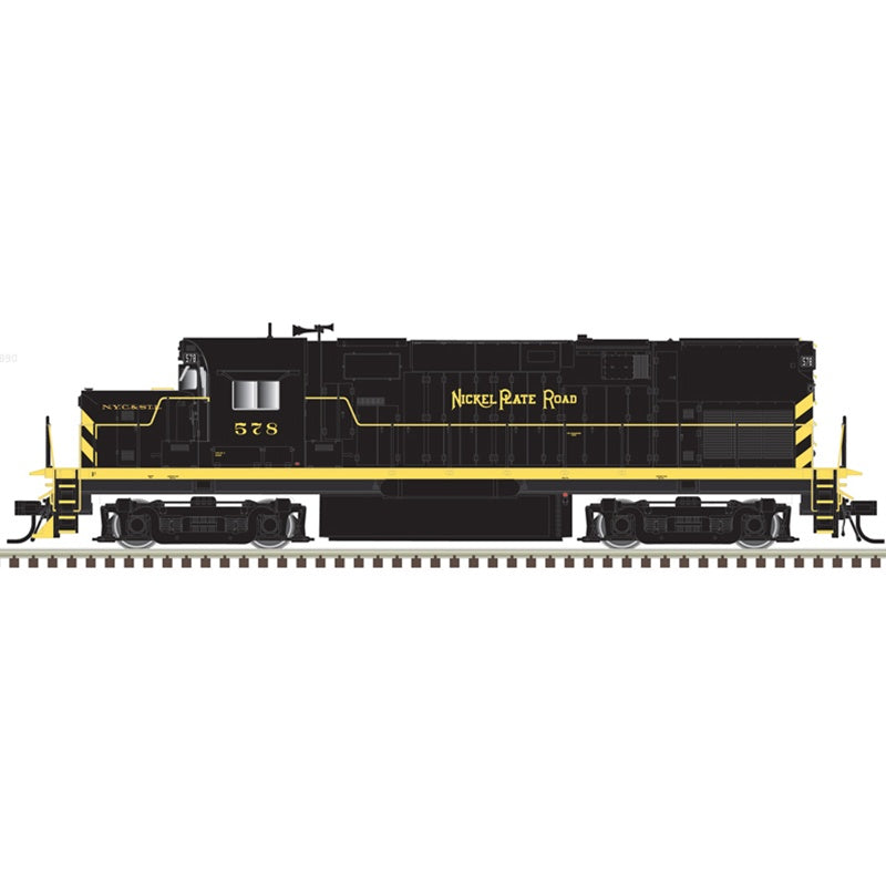 Atlas HO Alco C420 Low Nose - Standard DC - Master(R) Silver -- Nickel Plate Road (NKP) #578 (black, yellow)