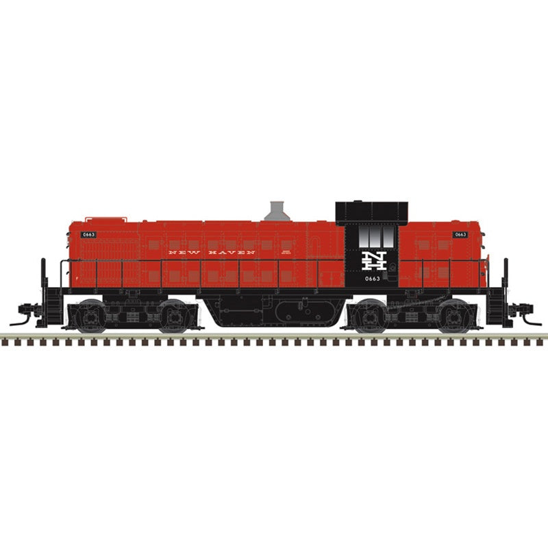 Atlas HO Alco RS1 - LokSound and DCC - Master(R) -- New Haven #662 (vermillion, black, white)