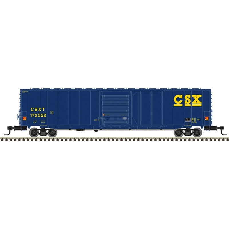 Atlas HO ACF 60' Single-Door Auto Parts Boxcar - Ready to Run - Master(R) -- CSX #172555 (blue, yellow)