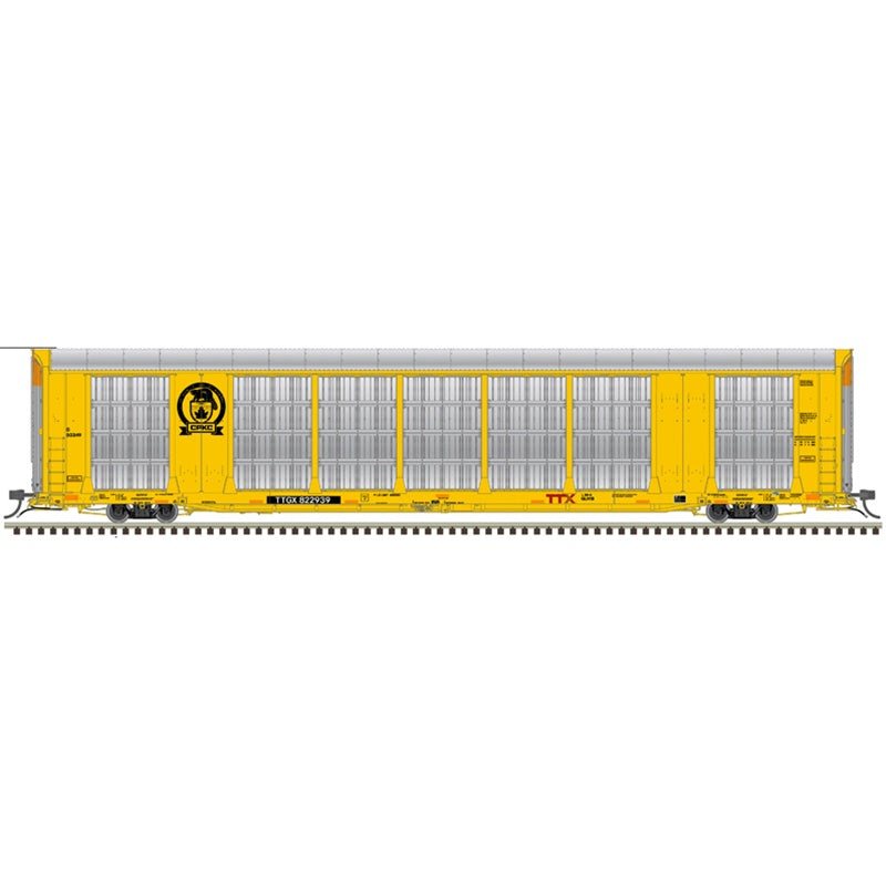 Atlas HO Gunderson Multi-Max Enclosed Auto Rack - Ready to Run - Master(R) -- Canadian Pacific Kansas City CPKC #822471 (silver, yellow, black)