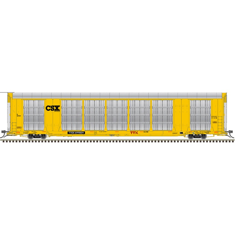 Atlas HO Gunderson Multi-Max Enclosed Auto Rack - Ready to Run - Master(R) -- CSX #699809 (silver, yellow, black)
