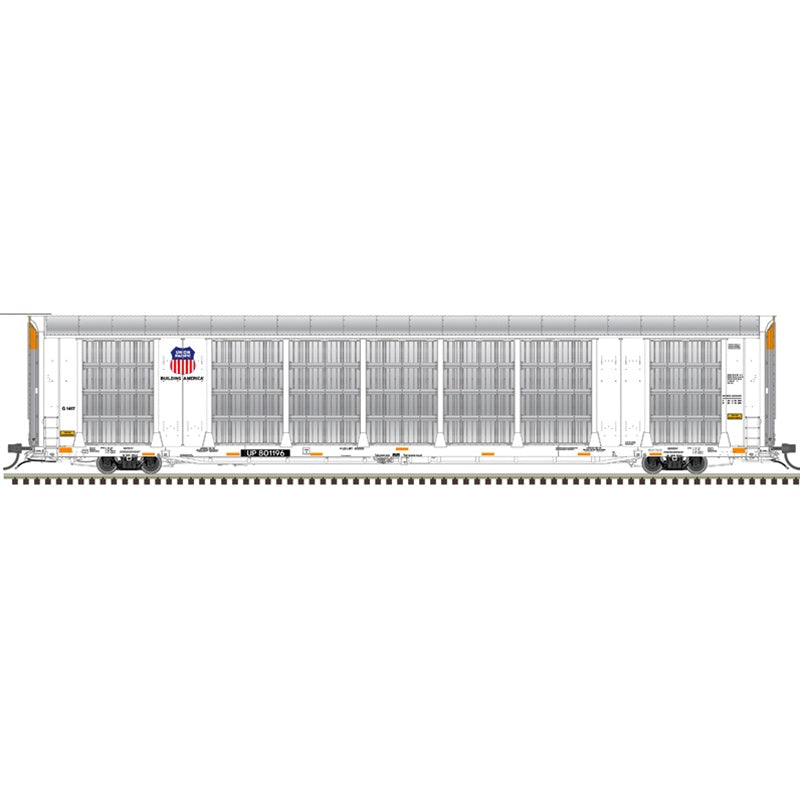 Atlas HO Gunderson Multi-Max Enclosed Auto Rack - Ready to Run - Master(R) -- Union Pacific (UP) #801021 (silver, white, Building America Shield Logo)