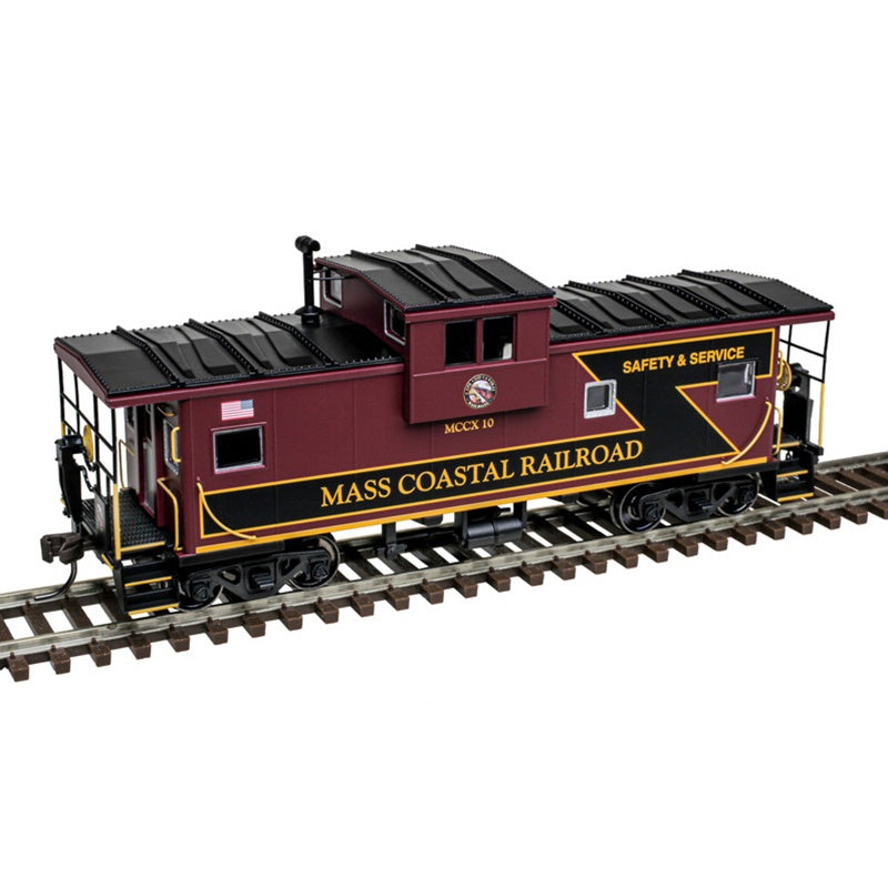 Atlas HO Extended-Vision Caboose - Ready to Run - Master(R) -- Mass Coastal #10 (red, black, yellow)