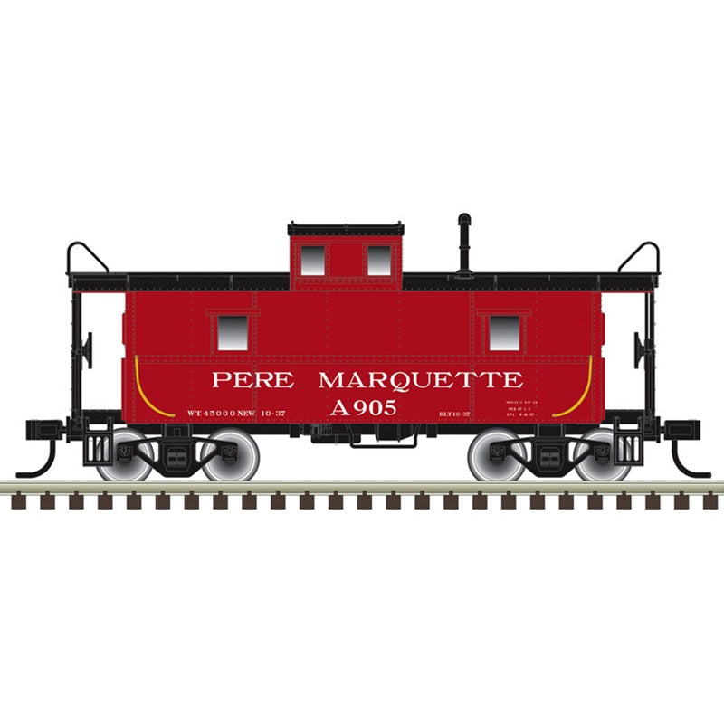 Atlas HO C&O - Style Steel Center-Cupola Caboose - Ready to Run -- Pere Marquette #905 (red, black)