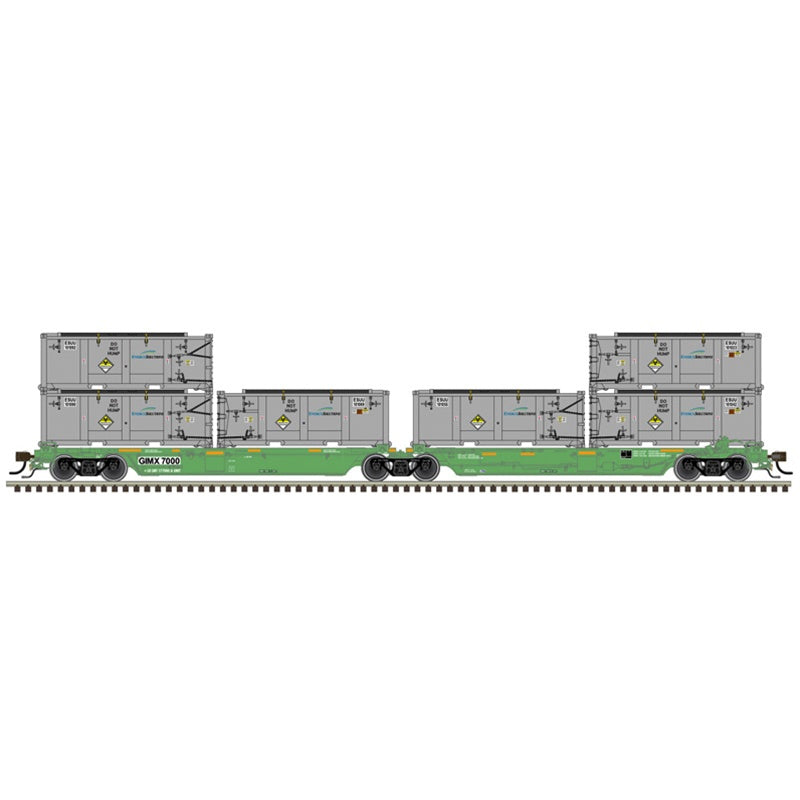 Atlas Master® HO Articulated Bulk Carrier with Six (6) Waste Containers - General American Marks - GIMX #7008