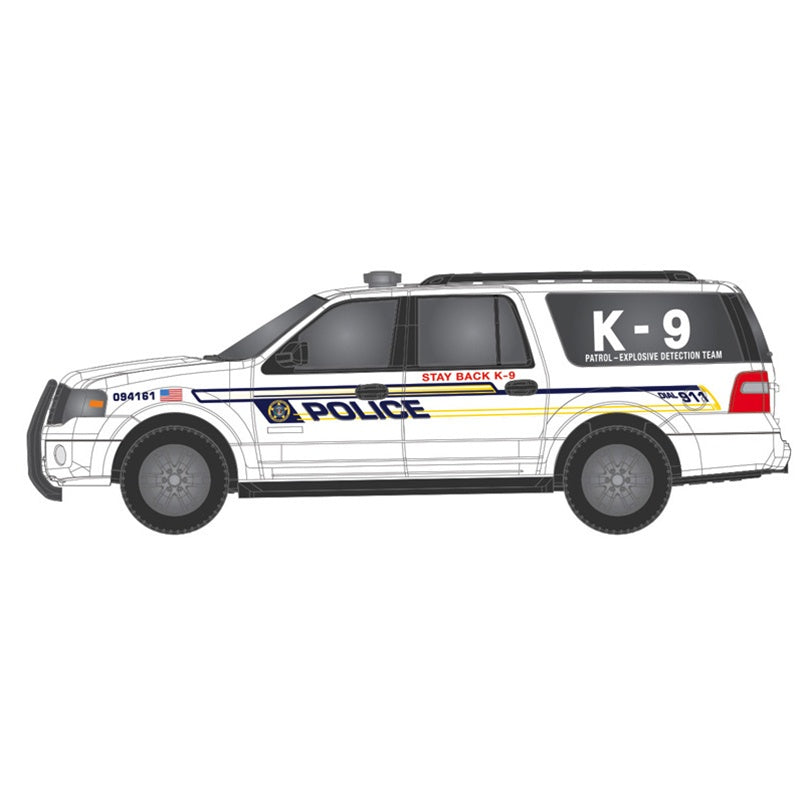 Atlas HO 2007 Ford Expedition - Assembled -- CSX (white, blue, yellow)